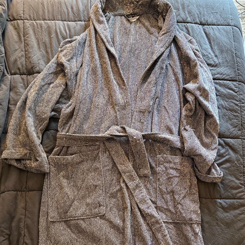 Upstate - Men’s Herringbone Robe - Organic Cotton - Made in Portugal